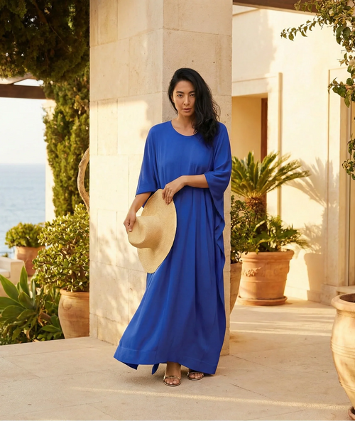 Wendy - Women’s Kaftan Midi Dress Summer Beachwear