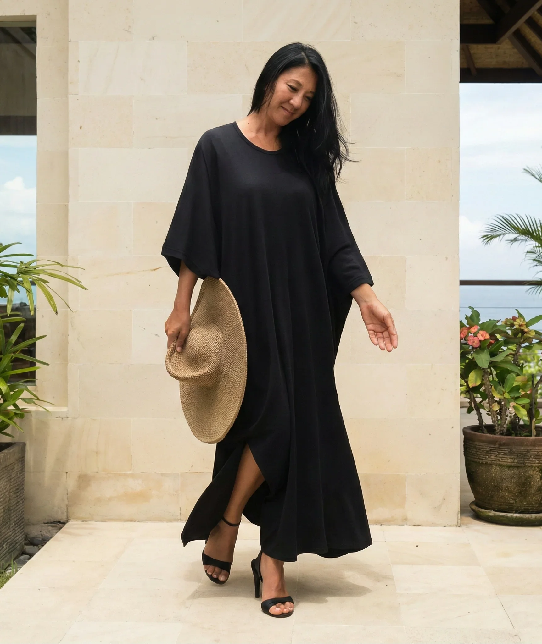 Wendy - Women’s Kaftan Midi Dress Summer Beachwear